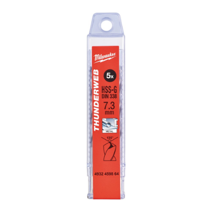 Afbeeldingen van MILWAUKEE Metaalboor HSS-G THUNDERWEB DIN338 7,3X109MM 5x