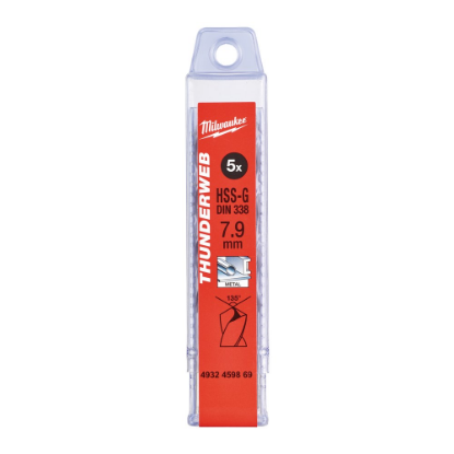 Afbeeldingen van MILWAUKEE Metaalboor HSS-G THUNDERWEB DIN338 7,9X117MM 5x
