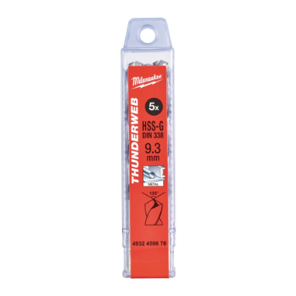 Afbeeldingen van MILWAUKEE Metaalboor HSS-G THUNDERWEB DIN338 9,3X125MM 5x