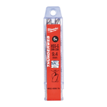 Afbeeldingen van MILWAUKEE Metaalboor HSS-G THUNDERWEB DIN338 9,4X125MM 5x