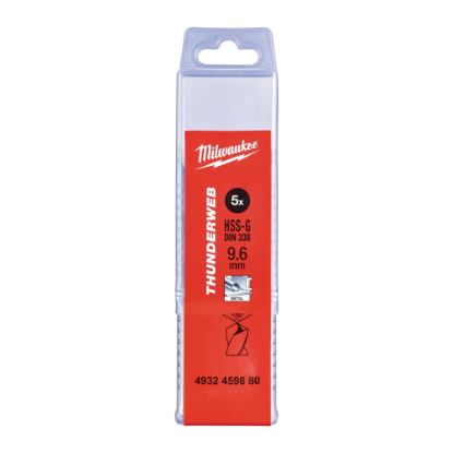 Afbeeldingen van MILWAUKEE Metaalboor HSS-G THUNDERWEB DIN338 9,6X133MM 5x