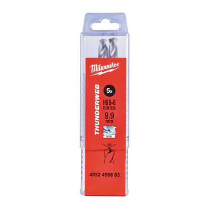 Afbeeldingen van MILWAUKEE Metaalboor HSS-G THUNDERWEB DIN338 9,9X133MM 5x