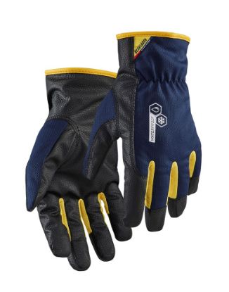 Afbeeldingen van BLÅKLÄDER Werkhandschoen gevoerd waterdicht 2872 donkerblauw/geel 7