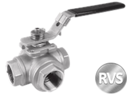 Afbeeldingen van ¼" GEMINI L RVS316 64B ZWART