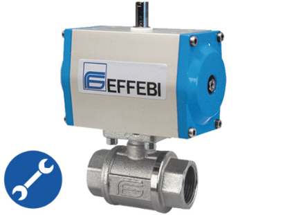 Afbeeldingen van Elektrische kogelkraan 1" 25bar messing BI/BI