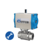 Afbeeldingen van Kogelkraan ¾" 25bar messing BI/BI DW ACTUATOR