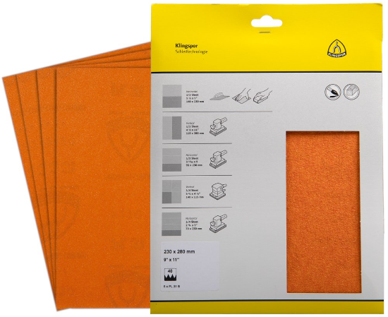 Afbeeldingen van Schuurpapiervel PL31B 230X280MM K60 in DIY verpakking