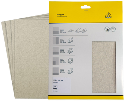 Afbeeldingen van Schuurpapiervel PS33B 230X280MM K180 in DIY verpakking