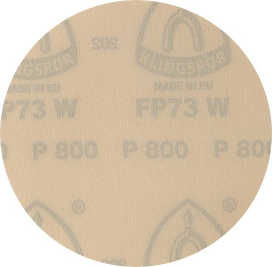 Afbeeldingen van Schuurschijf FP73WK met actieve bekleding en klittenband 150MM K240 zonder asgat
