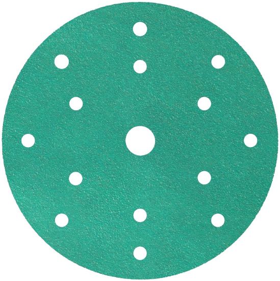 Afbeeldingen van Schuurschijf FP77K met actieve bekleding en klittenband 150MM K600 stansvorm GLS47