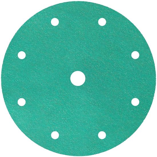 Afbeeldingen van Schuurschijf FP77K met actieve bekleding en klittenband 150MM K500 stansvorm GLS1