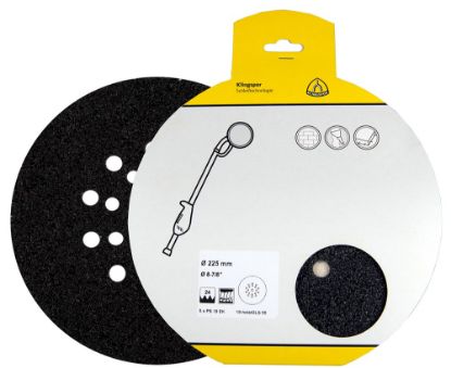 Afbeeldingen van Schuurschijf PS19EK met klittenband 225MM K24 stansvorm GLS55 in DIY verpakking