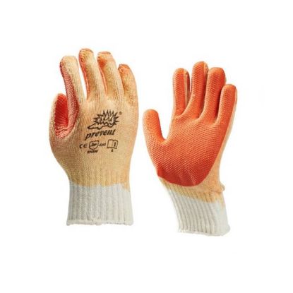 Afbeeldingen van Prevent Werkhandschoen latex oranje