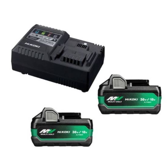 Afbeeldingen van HIKOKI Boosterpack UC18YSL3WHZ bevat snellader UC18YSL3 & 2x accu BSL36A18X