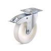 Afbeeldingen van TORWEGGE Zwenkwiel PP wit met plaat en rem 150X45MM h=185MM 300kg