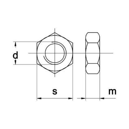 Afbeeldingen van Zeskantmoer DIN934 A2 M6 GECOAT