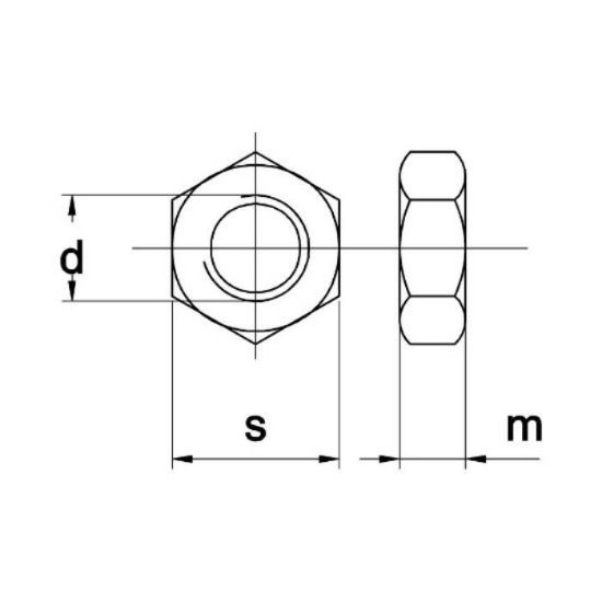 Afbeeldingen van Zeskantmoer DIN934 A2 M6 GECOAT