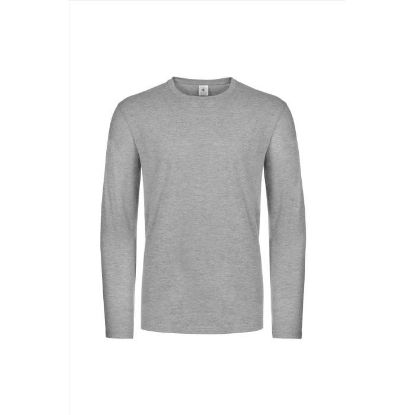 Afbeeldingen van B&C T-shirt met lange mouwen E190 5TU07T R-hals sport grey M