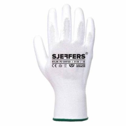 Afbeeldingen van SJEFFERS PU-handschoen Wit 7 12x