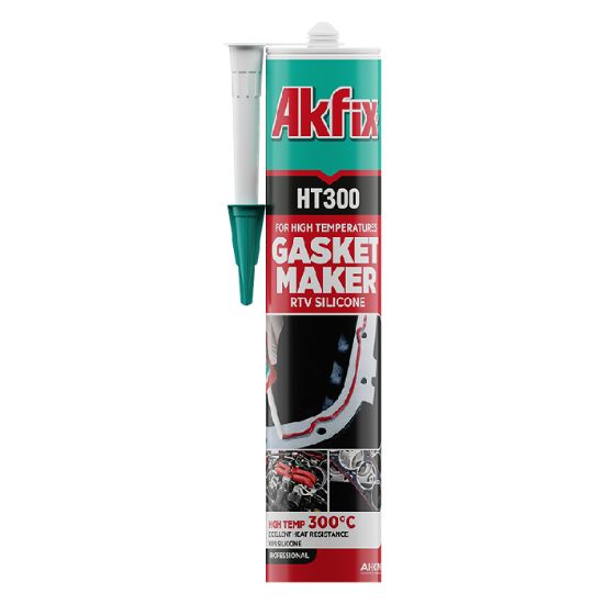 Afbeeldingen van AKFIX Sliconenkit HT300 RTV rood 310ML t.b.v. pakkingen