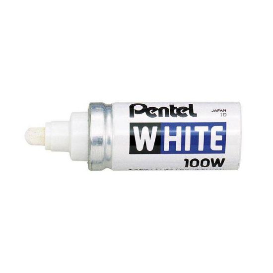Afbeeldingen van Pentel Viltstift Wit 100W 4mm