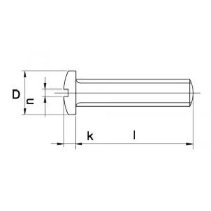 Afbeeldingen van Metaalschroef pan CK DIN85 EV M5X10MM