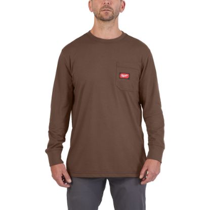 Afbeeldingen van MILWAUKEE T-shirt long sleeve work WTLSBRII bruin XL