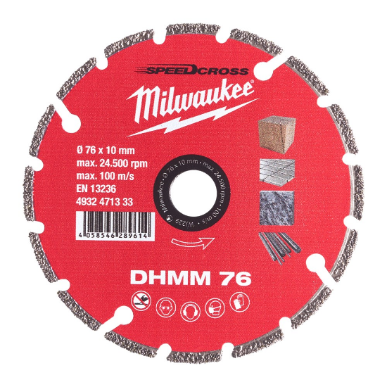 Afbeeldingen van MILWAUKEE Diamantzaagblad multimateriaal SpeedCross DHMM 76X10MM