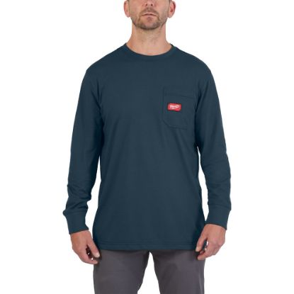 Afbeeldingen van MILWAUKEE T-shirt long sleeve work WTLSBLUII blauw 2XL