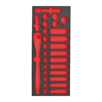 Afbeeldingen van MILWAUKEE Foam inlay leeg t.b.v. 28-delige doppenset ½" metrisch