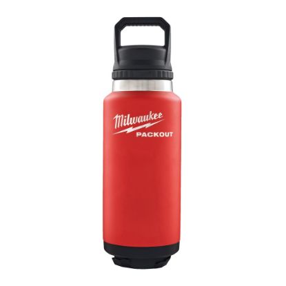 Afbeeldingen van MILWAUKEE PACKOUT fles 1065ML met deksel rood
