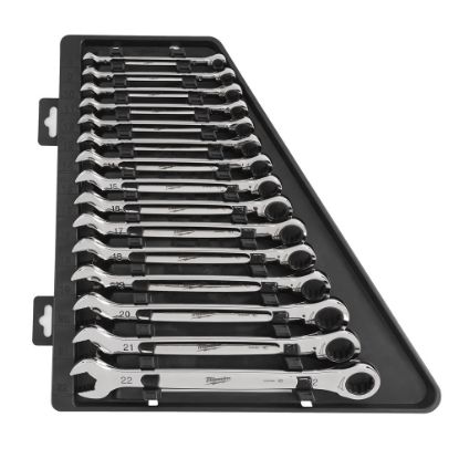 Afbeeldingen van MILWAUKEE Ringratelsteeksleutelset MAXBITE 8-22MM 15x