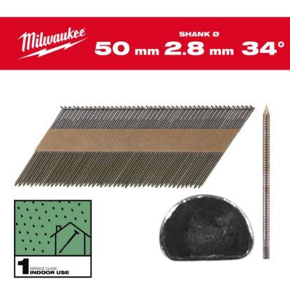Afbeeldingen van MILWAUKEE Nagels helder D-kop 34° 50MM SC1 2200x