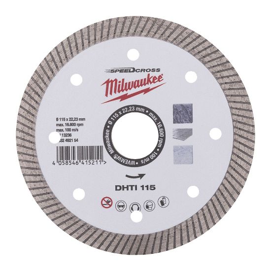 Afbeeldingen van MILWAUKEE Diamantzaagblad SpeedCross DHTI 115X22,23MM
