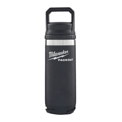 Afbeeldingen van MILWAUKEE PACKOUT fles 532ML met deksel zwart