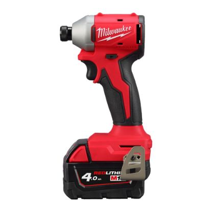 Afbeeldingen van MILWAUKEE Accu slagschroevendraaier ¼" compact M18BLIDRC-402C 18V 2x 4,0Ah