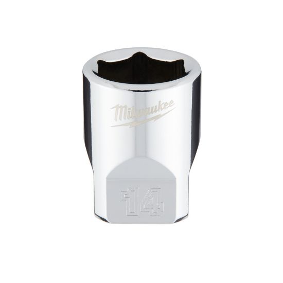 Afbeeldingen van MILWAUKEE Ratel dop ¼" FOUR FLAT 14MM