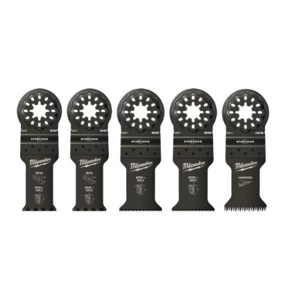 Afbeeldingen van MILWAUKEE Invalzaagbladenset multitool Starlock OMT hout/metaal 5x