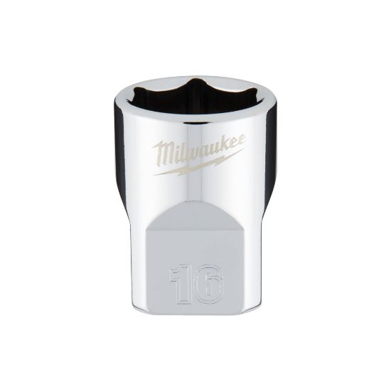 Afbeeldingen van MILWAUKEE Ratel dop ⅜" FOUR FLAT 16MM