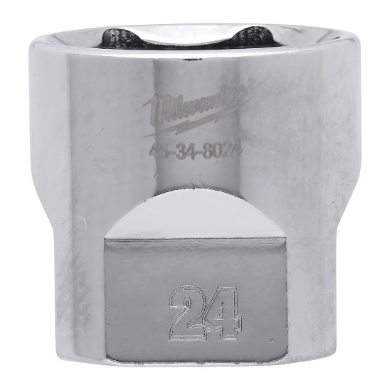 Afbeeldingen van MILWAUKEE Ratel dop ⅜" FOUR FLAT 24MM