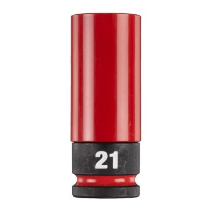 Afbeeldingen van MILWAUKEE Slagmoerdop ½" SHOCKWAVE met sleeve HEX 21MM