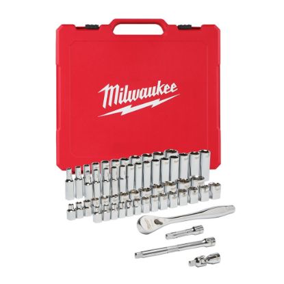 Afbeeldingen van MILWAUKEE Doppenset ⅜" FOUR FLAT 56x