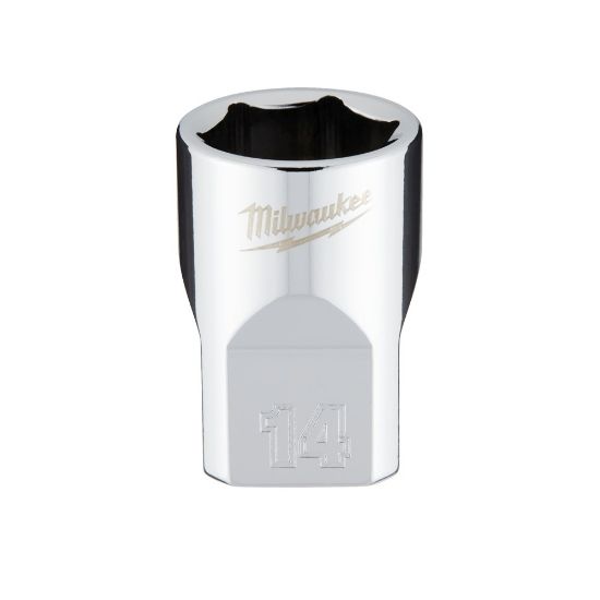 Afbeeldingen van MILWAUKEE Ratel dop ⅜" FOUR FLAT 14MM