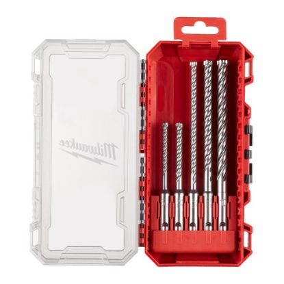 Afbeeldingen van MILWAUKEE Borenset SDS-Plus MX4 in PACKOUT friendly box 5x