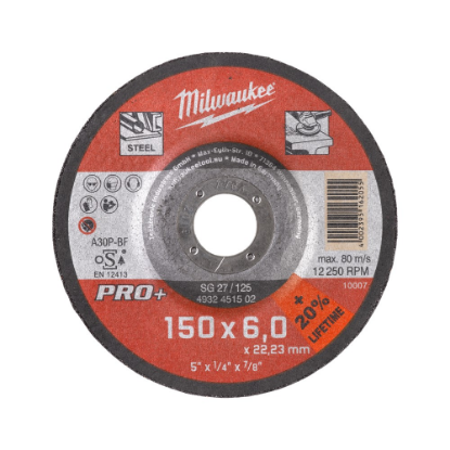 Afbeeldingen van MILWAUKEE Afbraamschijf metaal PRO+ SG27 150X6X22MM
