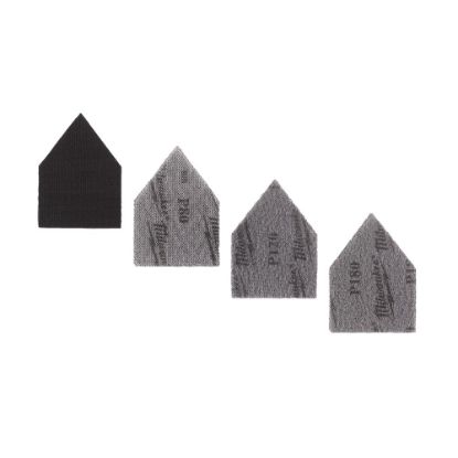 Afbeeldingen van MILWAUKEE Schuurgaasset delta 67X62MM K80/120/180 12x met bescherm pad t.b.v. M12 FDSS