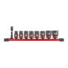 Afbeeldingen van MILWAUKEE Doppenset SHOCKWAVE ⅜" op rail 9x