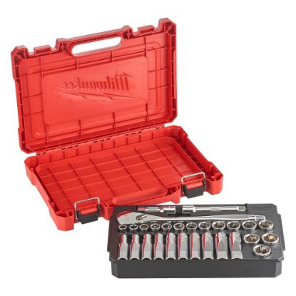 Afbeeldingen van MILWAUKEE Doppen- en ratelset ½" FOUR FLAT 28x