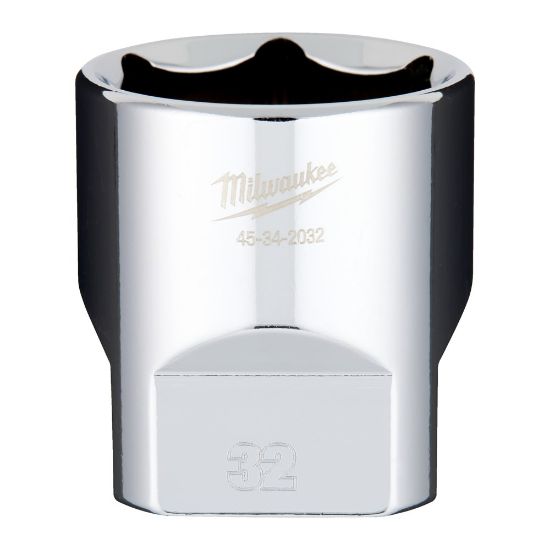 Afbeeldingen van MILWAUKEE Dop ½" metrisch FOUR FLAT 32MM