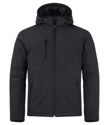 Afbeeldingen van Padded hoody softshell zwart xl